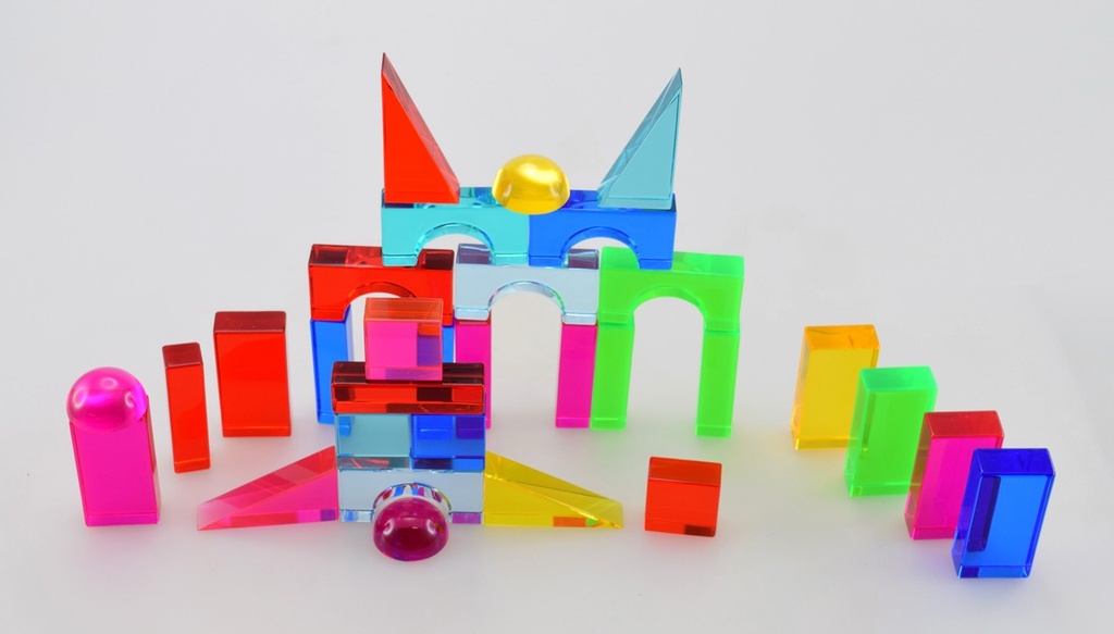 Transparente Regenbogen-Spiegel-Bausteine 