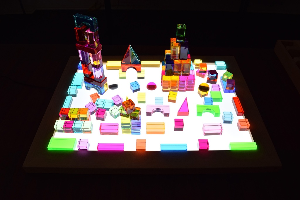 Transparente Regenbogen-Spiegel-Bausteine 