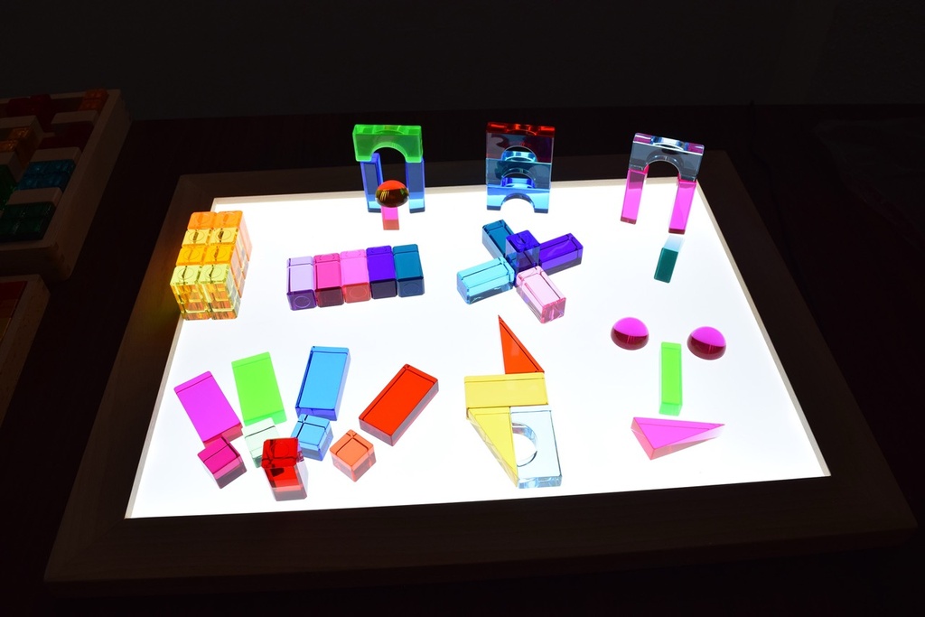 Transparente Regenbogen-Spiegel-Bausteine 