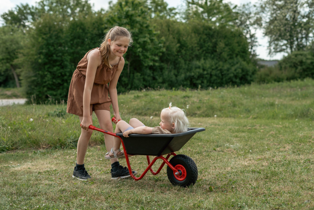 Schubkarre mit Doppelvorderrad