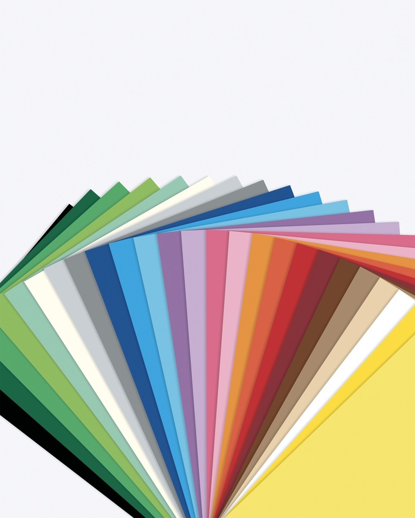 Tonpapier 130g/m², 50x70cm, 25 Farben sortiert