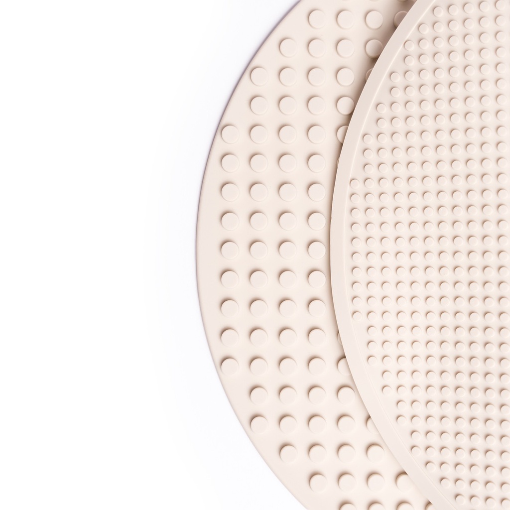 Runde Bausteinmatte - beige
