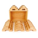 Treppenklötze natur 40 Teile im Holzrahmen