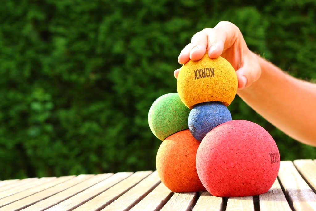 Korkbausteine - 42er bunte Halbe