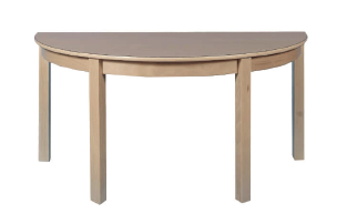 [110061] Halbrund Tisch Buche massiv  140 x 70 cm