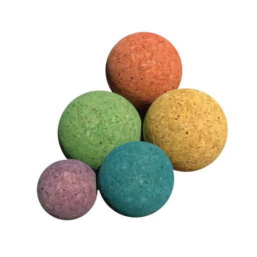 [W103160] Korkbausteine - 5 Bunte Kugeln